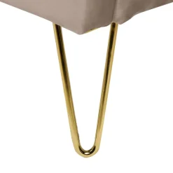 AMBILLOU - Tweepersoonsbed - Taupe - 160 x 200 cm - Fluweel