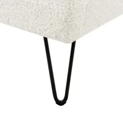 AMBILLOU - Tweepersoonsbed - Gebroken wit - 160 x 200 cm - Bouclé