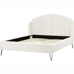 AMBILLOU - Tweepersoonsbed - Gebroken wit - 160 x 200 cm - Bouclé