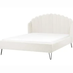 AMBILLOU - Tweepersoonsbed - Gebroken wit - 160 x 200 cm - Bouclé