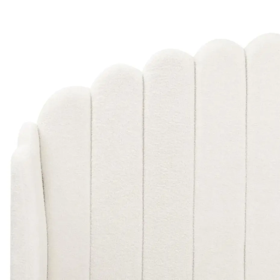 AMBILLOU - Tweepersoonsbed - Gebroken wit - 160 x 200 cm - Bouclé