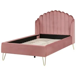 AMBILLOU - Tweepersoonsbed - Roze - 120 x 200 cm - Fluweel