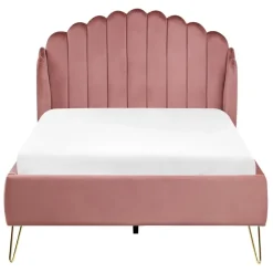 AMBILLOU - Tweepersoonsbed - Roze - 120 x 200 cm - Fluweel