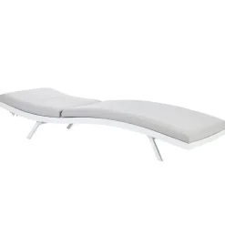 AMELIA - Ligstoel - Grijs - Textiel