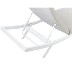 AMELIA - Ligstoel - Grijs - Textiel