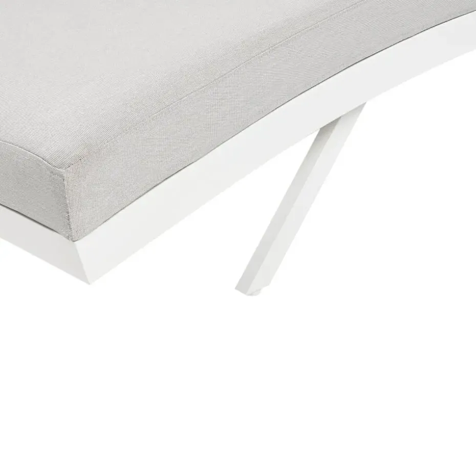 AMELIA - Ligstoel - Grijs - Textiel