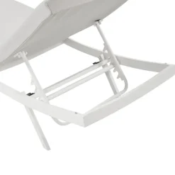 AMELIA - Ligstoel - Grijs - Textiel