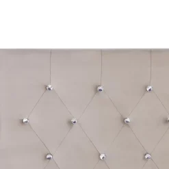 AMIENS - Bed met opbergruimte - Taupe - 140 x 200 cm - Fluweel