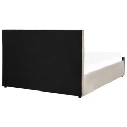 AMIENS - Bed met opbergruimte - Taupe - 140 x 200 cm - Fluweel