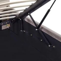 AMIENS - Bed met opbergruimte - Taupe - 140 x 200 cm - Fluweel