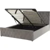AMIENS - Bed met opbergruimte - Grijs - 160 x 200 cm - Fluweel