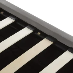 AMIENS - Bed met opbergruimte - Grijs - 140 x 200 cm - Fluweel