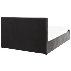 AMIENS - Bed met opbergruimte - Grijs - 140 x 200 cm - Fluweel