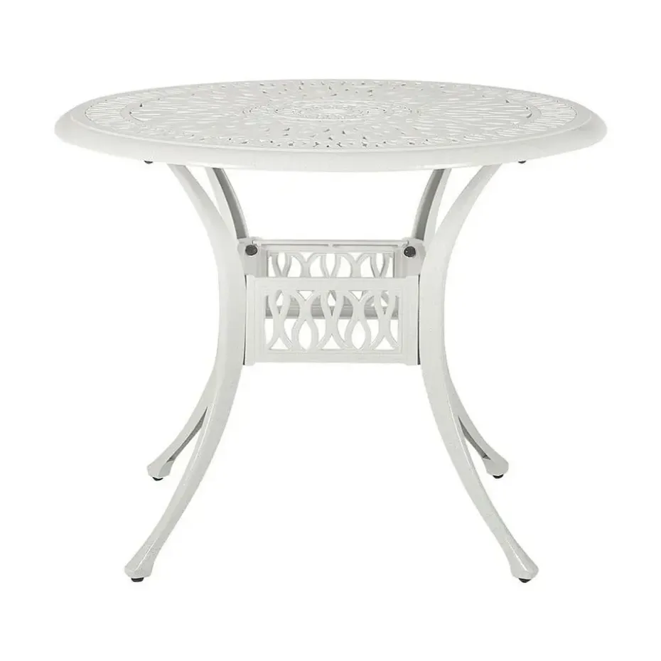 ANCONA - Tuintafel - Wit - 90 x 90 cm - Aluminium