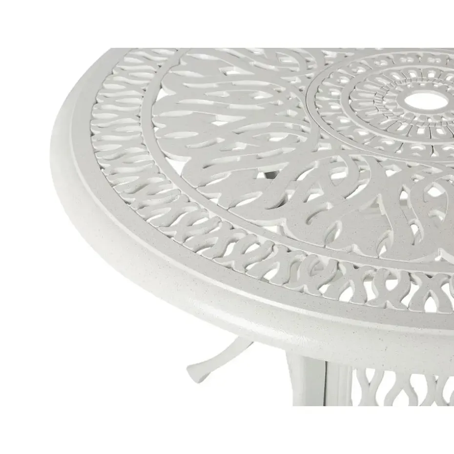 ANCONA - Tuintafel - Wit - 90 x 90 cm - Aluminium