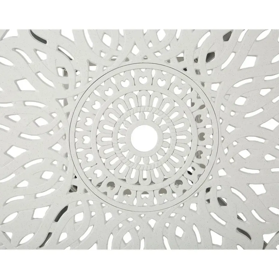 ANCONA - Tuintafel - Wit - 90 x 90 cm - Aluminium