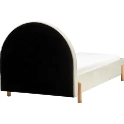 ANET - Bed - Beige - 90 x 200 cm - Stof