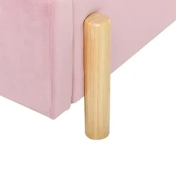ANET - Bed - Roze - 90 x 200 cm - Fluweel