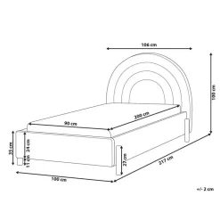 ANET - Bed - Roze - 90 x 200 cm - Fluweel