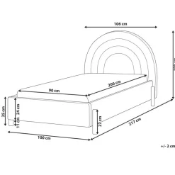 ANET - Bed - Roze - 90 x 200 cm - Fluweel