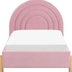 ANET - Bed - Roze - 90 x 200 cm - Fluweel