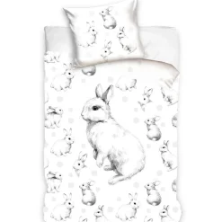 Animal Pictures Dekbedovertrek, Konijntjes - Eenpersoons - 140 x 200 cm - Katoen