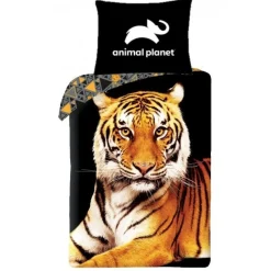 Animal Planet Dekbedovertrek Tijger - Eenpersoons - 140 x 200 cm - Katoen