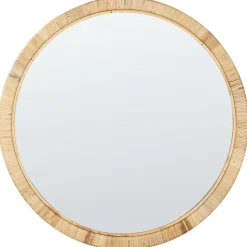 ANLEZY - Wandspiegel - Naturel - Rotan