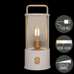 Anna Collection Camping tafellamp - wit - binnen en buiten