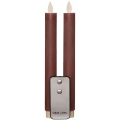 Anna Collection LED dinerkaarsen - 2x st - antiek roze - 23 cm