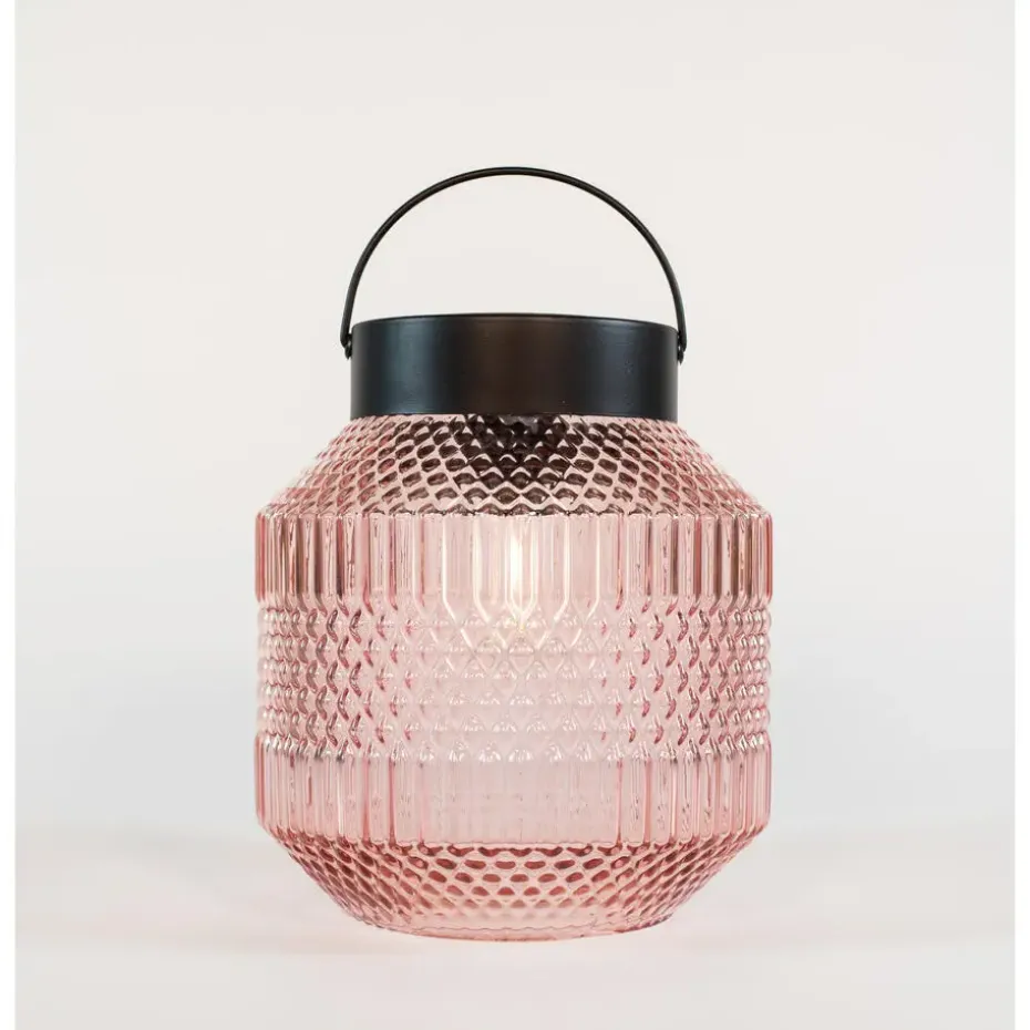 Anna Collection Tuin lantaarn Julia - Solar - zwart - D16 x H16 cm