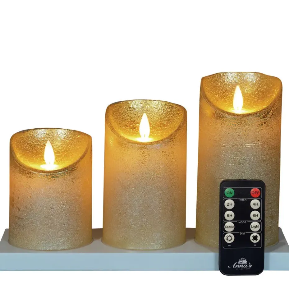 Anna's Collection Anna's Collection LED kaarsen - 3x - goud