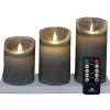 Anna's Collection Anna's Collection LED kaarsen - 3x - grijs