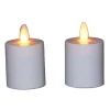 Anna's Collection LED kaarsen - 2x - wit - H8 cm - bewegende vlam
