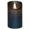 Anna's Collection Led stompkaars - metallic blauw - 12,5 x 7,5 cm