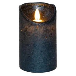 Anna's Collection Led stompkaars - metallic blauw - 12,5 x 7,5 cm