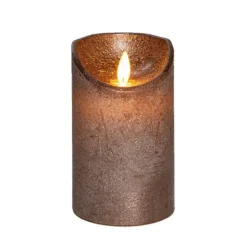 Anna's Collection Led stompkaars - brons - H12,5 x D7,5 cm - wax