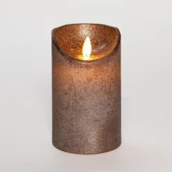 Anna's Collection Led stompkaars - brons - H12,5 x D7,5 cm - wax