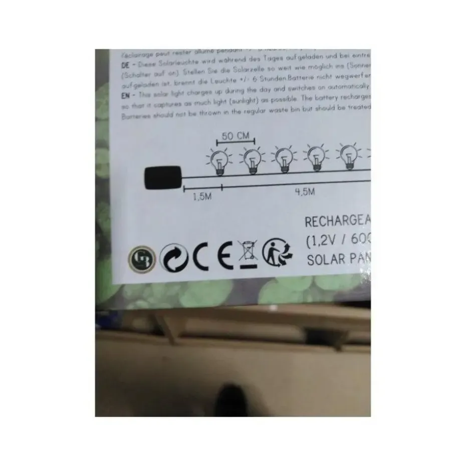 Anna's Collection Solar feestverlichting - 10 LED - 450 cm