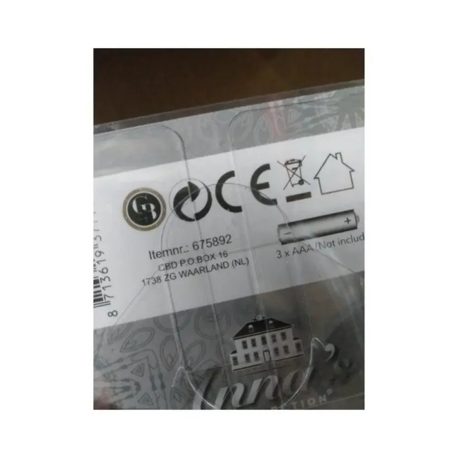 Anna's Collection Stompkaars - LED - zwart - H10 cm