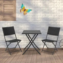 Anna's Collection Tuindecoratie vlinder - blauw - 44 x 32 cm