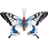 Anna's Collection Vlinder - tuindeco - metaal - blauw/zwart - 37 cm