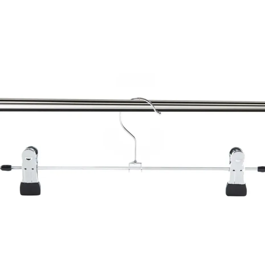 Antislip kledinghangers - 40 cm lang - 20 stuks - zilvergrijs