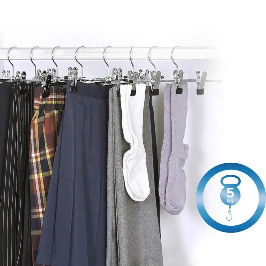 Antislip kledinghangers - 40 cm lang - 20 stuks - zilvergrijs