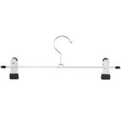 Antislip kledinghangers - 40 cm lang - 20 stuks - zilvergrijs