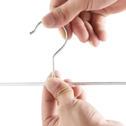 Antislip kledinghangers - 40 cm lang - 20 stuks - zilvergrijs