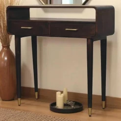 Apollo Loop Console, 2 Lades en Open Gleuf, Donkerbruin