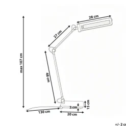 AQUILA - Bureaulamp LED - Zilver - Synthetisch materiaal