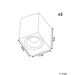 ARANSAS - Wandlamp set van 2 - Zwart - Aluminium