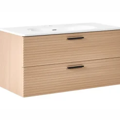 ARAPA - Wandgemonteerd meubel met wasbak - Lichtbruin - MDF